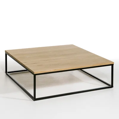 La Redoute Aranza Solid Oak & Metal Square Coffee Table