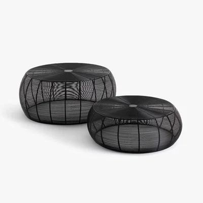 La Redoute Bangor Wired Steel Round Coffee Tables (set of 2)