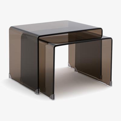 La Redoute Set of 2 Joan Tempered Glass Nesting Coffee Tables