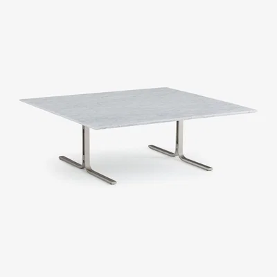 La Redoute Belno Marble and Metal Square Coffee Table