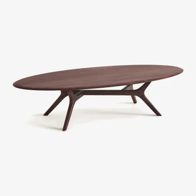 La Redoute Marcielo Ellipse Coffee Table in Solid Walnut