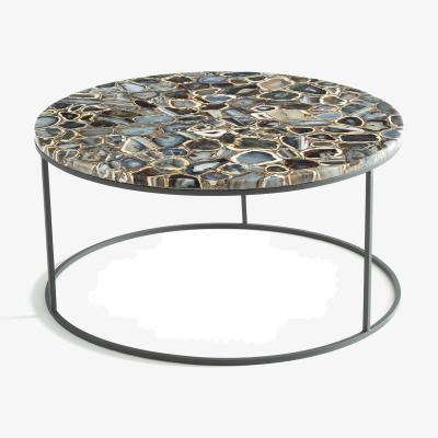 La Redoute Anaximène Agate and Metal Coffee Table