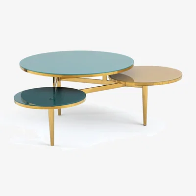 La Redoute Ruben Tempered Glass Triple Coffee Table