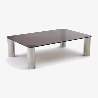 La Redoute Ramcel Coffee Table in Tempered Glass and Steel