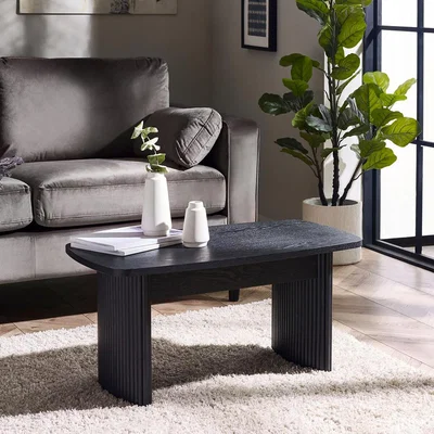 La Redoute Lucien Fluted Wood Compact Coffee Table