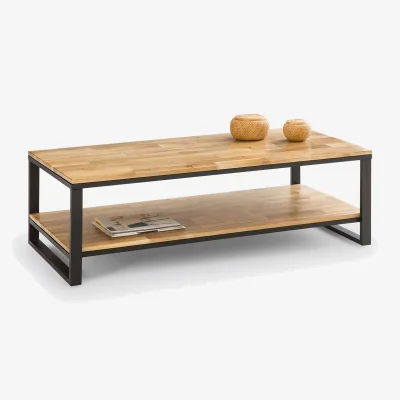 La Redoute Hiba Solid Oak and Steel Coffee Table