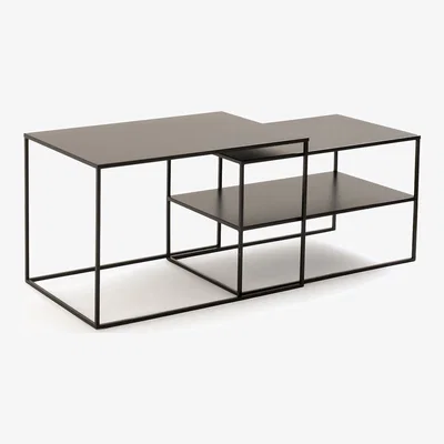 La Redoute Hiba Set of 2 Steel Nesting Coffee Tables