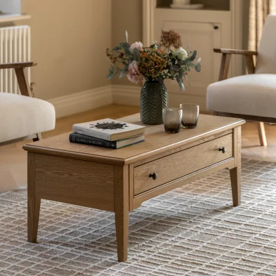 La Redoute Harriet Oak 1 Drawer Coffee Table