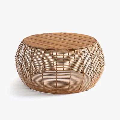 La Redoute Madalina Acacia & Resin Round Coffee Table