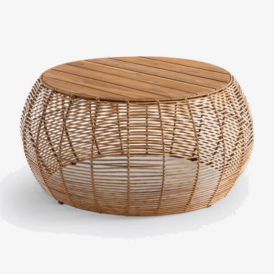 La Redoute Madalina Acacia & Resin Round Coffee Table