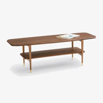 La Redoute Ronda Vintage Walnut Veneer Coffee Table
