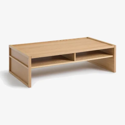 La Redoute Senssia Coffee Table with Double Top in Oak Veneer