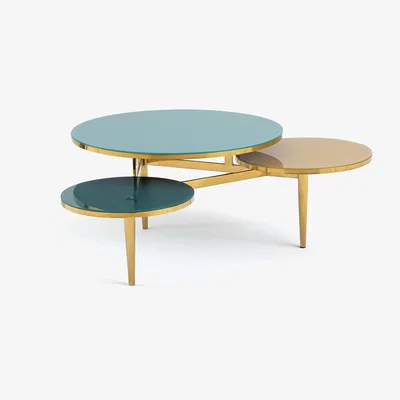 La Redoute Ruben Tempered Glass Triple Coffee Table