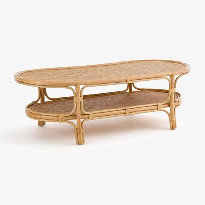La Redoute Heiana Vintage Rattan Cane Coffee Table