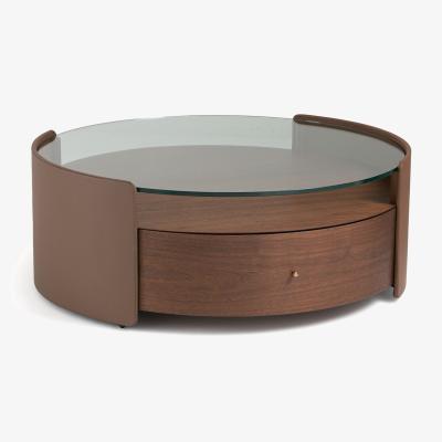 La Redoute Firmo Walnut and Leather Coffee Table