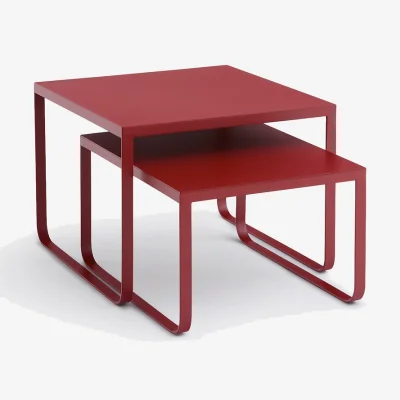 La Redoute Set of 2 Bahi Steel Nesting Coffee Tables