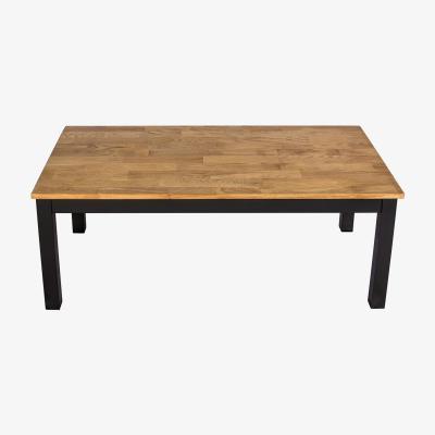 La Redoute Black Frame Coffee Table with Oiled Wood Top