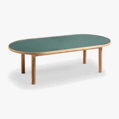 La Redoute Evergreen Oak Veneer and Glass Coffee Table