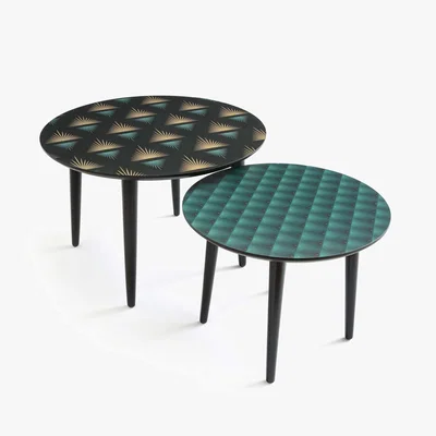 La Redoute Ronda Set of 2 Printed Coffee Tables