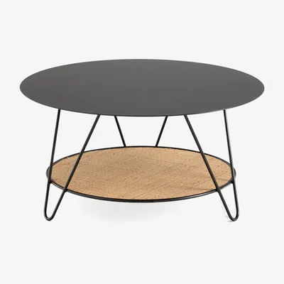 La Redoute Rosali Metal & Rattan Coffee Table