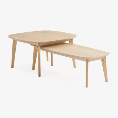 La Redoute Janice Set of Oak Veneer Nesting Coffee Tables