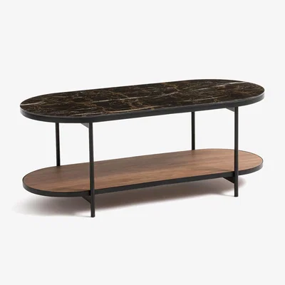 La Redoute Gil Marble Effect Glass Top Coffee Table