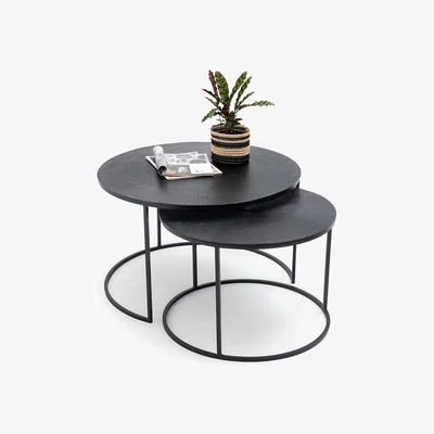 La Redoute Set of 2 Jalia Metal Nesting Coffee Tables