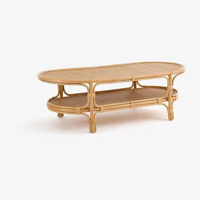 La Redoute Heiana Vintage Rattan Cane Coffee Table