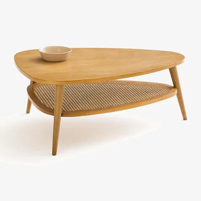 La Redoute Quilda Vintage Oak & Cane Coffee Table