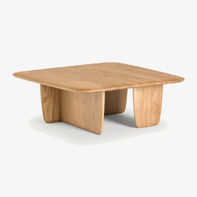 La Redoute Iloss Large Curved Solid Oak Coffee Table