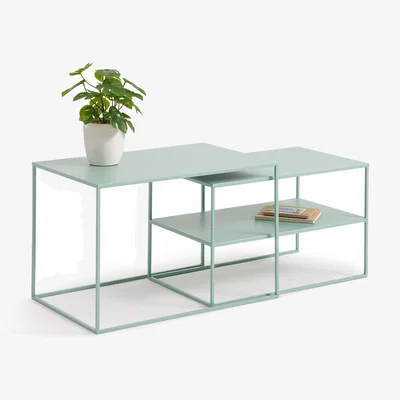 La Redoute Set of 2 Hiba Metal Nesting Coffee Tables