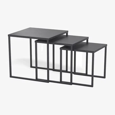 La Redoute Hiba Set of 3 Steel Nesting Coffee Tables
