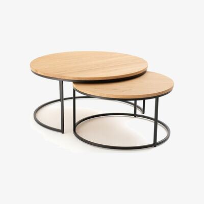 La Redoute Vova Large Oak Nesting Coffee Tables (Set of 2)