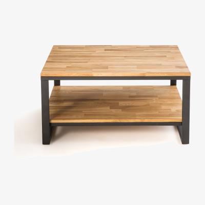 La Redoute Hiba Square Coffee Table in Oak/Steel