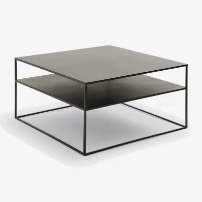 La Redoute Miva Square Steel and Metal Coffee Table