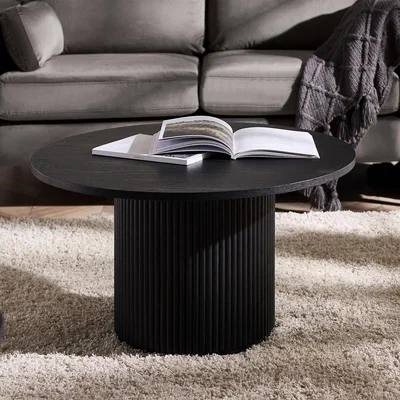 La Redoute Lucien Fluted Wood Round Coffee Table