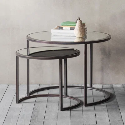 La Redoute Eluru Glass Coffee Table Nest (Set of 2)