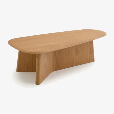 La Redoute Triangolo Oak Coffee Table, Height 30cm, Designed By Emmanuel Gallina