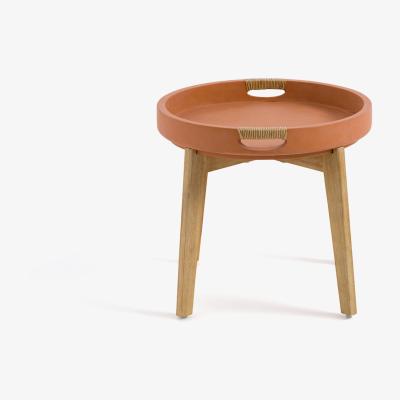 La Redoute Tecora Cement and Acacia Coffee Table