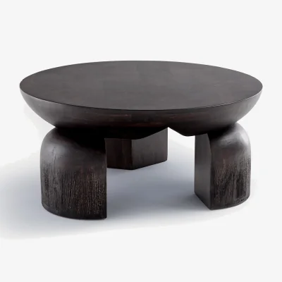 La Redoute Lotus Tripod Coffee Table in Mango Wood