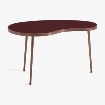 La Redoute Galo Organic Coffee Table in Steel with Tempered Glass Top
