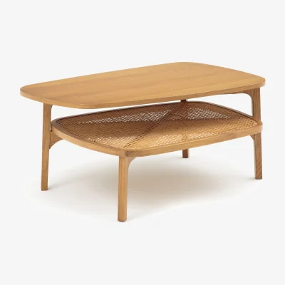 La Redoute Buisseau Oak & Cane Coffee Table