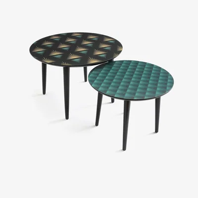 La Redoute Set of 2 Ronda Printed Coffee Tables
