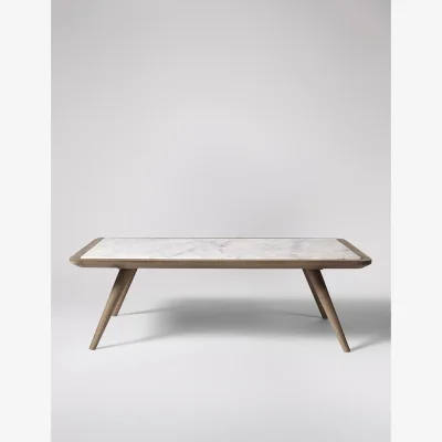 Marks & Spencer Swoon Lilleby Mango Wood White Marble Coffee Table White