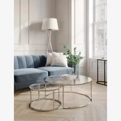 Marks & Spencer M&S Milan Nesting Coffee Tables - Chrome, Chrome