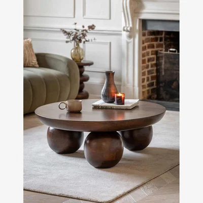 Marks & Spencer Gallery Direct Sculpt Round Coffee Table - Dark Brown, Dark Brown
