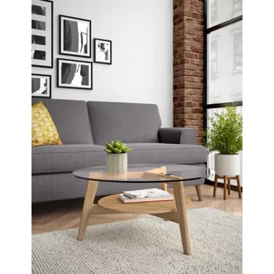 Marks & Spencer M&S Nord Round Coffee Table - Oak, Oak,Walnut