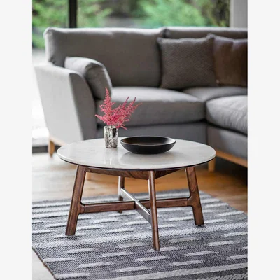 Marks & Spencer Gallery Direct Barcelona Round Coffee Table - Dark Brown, Dark Brown