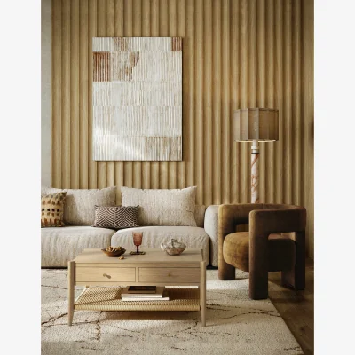 Marks & Spencer Corndell Sicily Oak Veneer Storage Coffee Table Natural