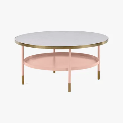 Made.com Fox Coffee table, Pink and Marble
